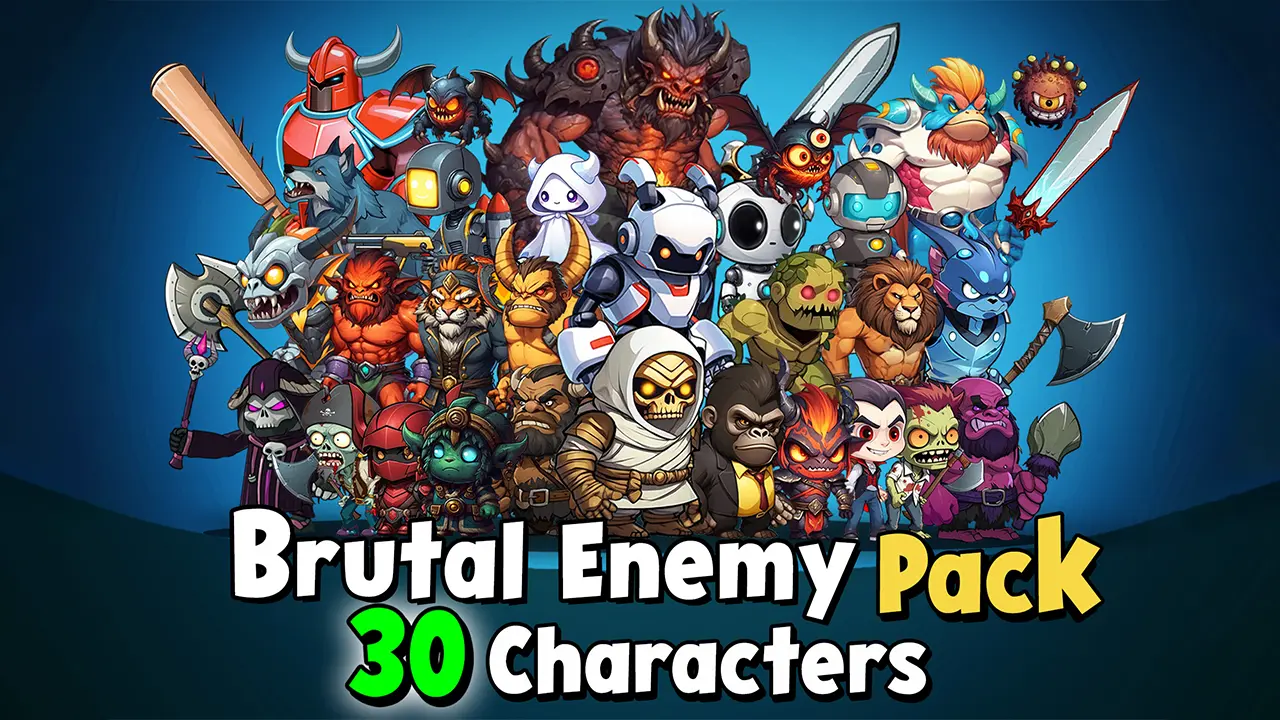 Brutal Enemy Pack 30 Characters