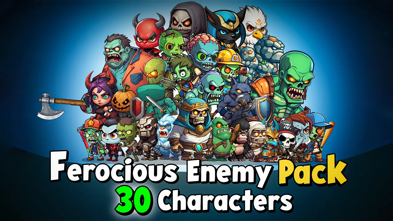 Ferocious Enemy Pack 30 Characters