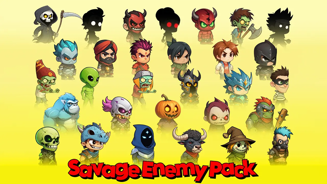 Savage Enemy Pack 30 Characters