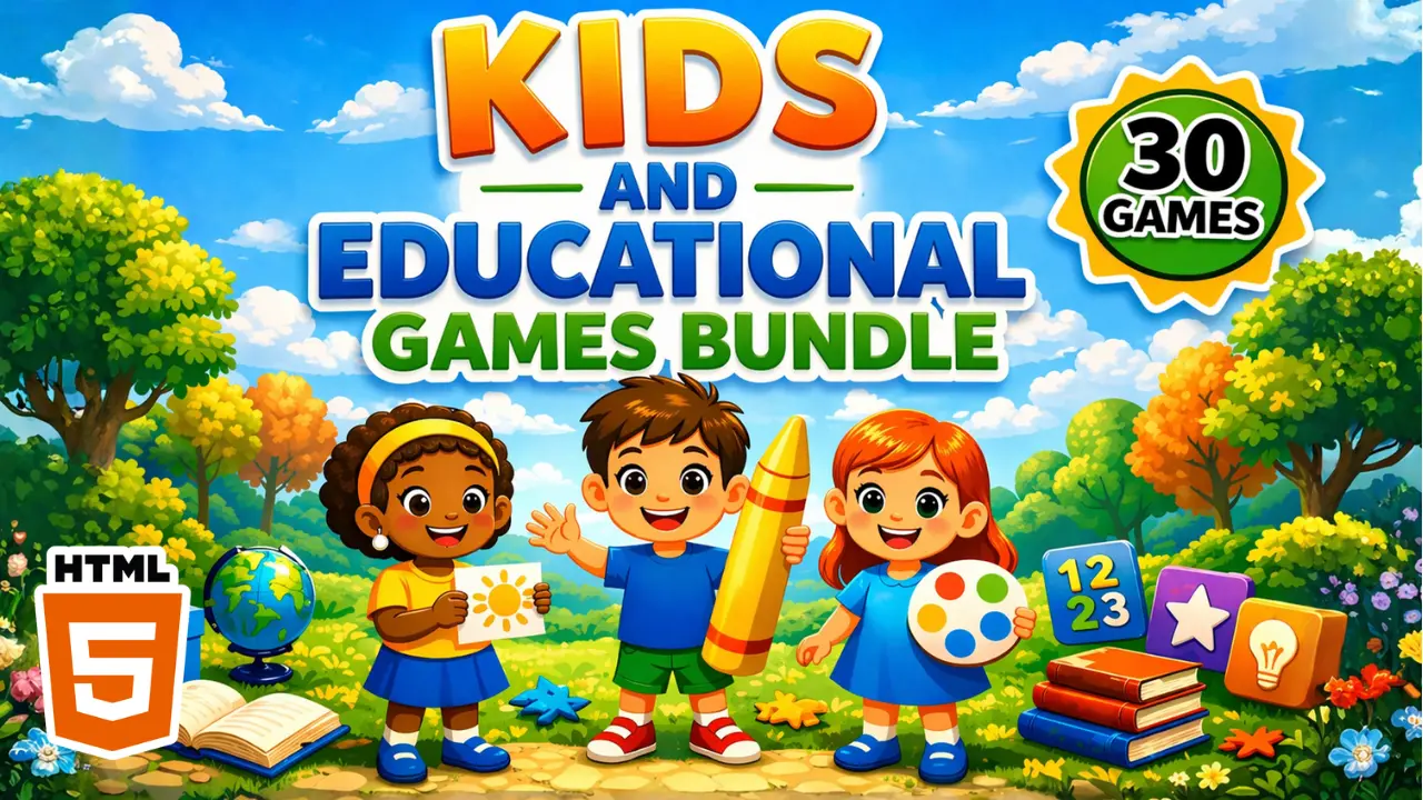 Kids And Educational Bundle - 30 HTML5 Games
