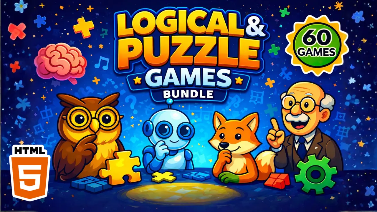 Logical And Puzzle Bundle - 60 HTML5 Games